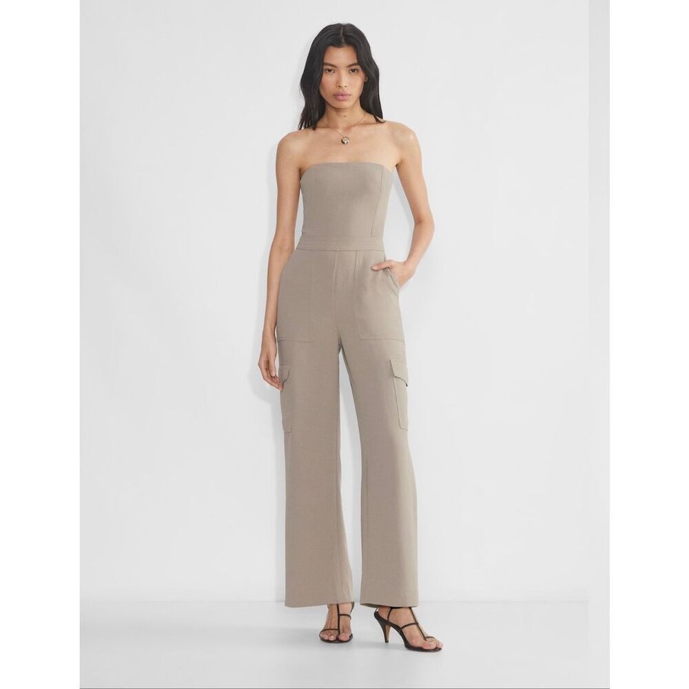 Wilfred Aritzia Cordial Cargo Jumpsuit 6 Nomad Taupe